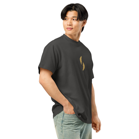 Wear Your Truth Tee in vintage black, right front view